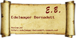 Edelmayer Bernadett névjegykártya